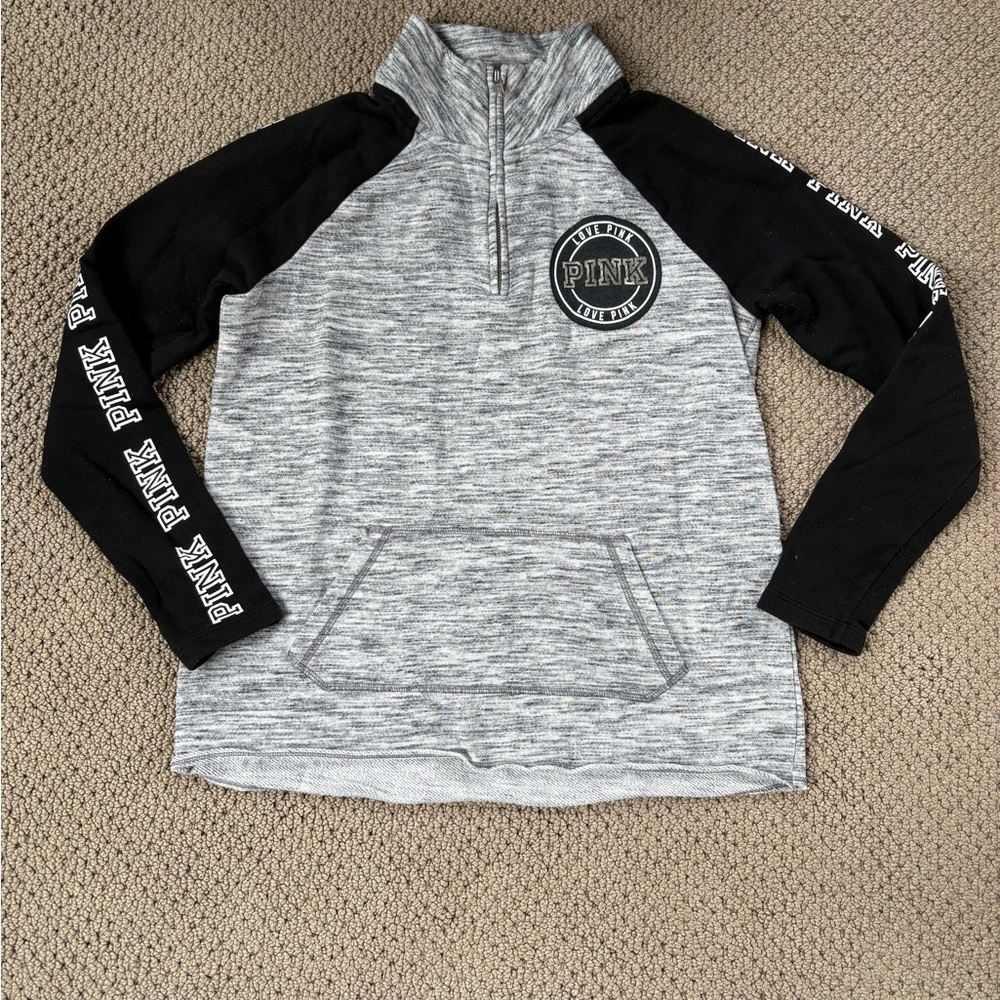 PINK Victoria's Secret Zip-Up Black and Gray Women’s XS